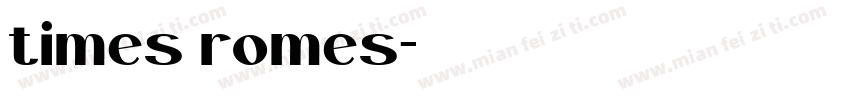 times romes字体转换